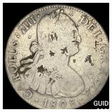 Colonial Spain Silver 8 Reales Chopmarks NEARLY U