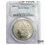 1884-CC Morgan Silver Dollar PCGS MS63
