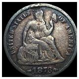 1873 Silver Seated Liberty Dime HIGH GRADE