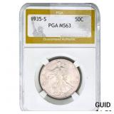 1935-S Walking Liberty Half Dollar PGA MS63