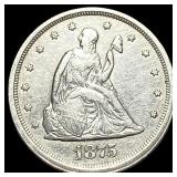 1875-S Silver Twenty Cents NEARLY  UNCIRCULATED