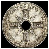 1945 New Guinea Silver 1 Shilling  UNCIRCULATED