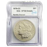 1878-CC Morgan Silver Dollar ICG VF30 Details