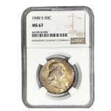 1949 Franklin Half Dollar NGC MS67