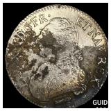 Colonial France Silver Ecu  NEARLY UNCIRCULATED