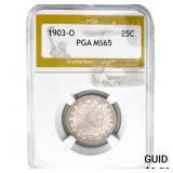 1903-O Barber Quarter PGA MS65