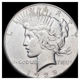 1928-S Silver Peace Dollar CLOSELY UNCIRCULATED