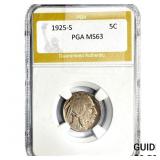 1925-S Buffalo Nickel PGA MS63