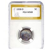 1938-D Buffalo Nickel PGA MS68