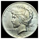 1921 Silver Peace Dollar CLOSELY UNCIRCULATED
