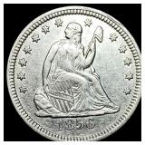1856 Silver Seated Liberty Quarter CLOSELY  UNCIR