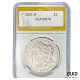 2021-O Morgan Silver Dollar PGA MS70