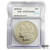 1878-CC Morgan Silver Dollar ICG VF30 Details