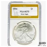 1994 American Silver Eagle PGA MS70