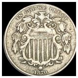 1870 Shield Nickel HIGH GRADE