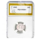1945 Mercury Silver Dime PGA MS66+