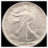 1918-S Walking Liberty Half Dollar NEARLY  UNCIRC