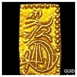 Japan 1832-1858 Gold 2 Shu CLOSELY UNCIRCULATED