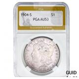 1904-S Morgan Silver Dollar PGA AU53