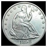 1858 Seated Liberty Half Dollar CLOSELY  UNCIRCUL