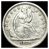 1838 Silver Seated Liberty Dime NEARLY  UNCIRCULA