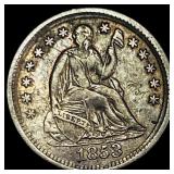 1853 Seated Liberty Silver Half Dime NEARLY  UNCI