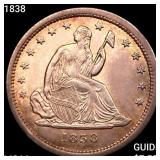 1838 Seated Liberty Quarter CHOICE BU