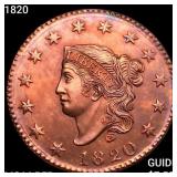 1820 Coronet Head Large Cent CHOICE BU RD