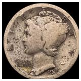 1916-D Silver Mercury Dime NICELY CIRCULATED