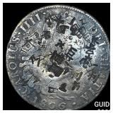 1806 Colonial Spain Silver 8 Reales Chopmarks NEAR