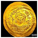 Ancient Byzantine Muarice TIberius 582-602 Gold S