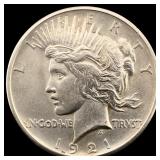 1921 Silver Peace Dollar CHOICE AU
