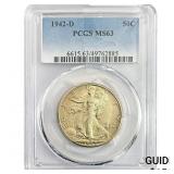 1942-D Walking Liberty Half Dollar PCGS MS63