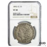 1882-CC Morgan Silver Dollar NGC VF30