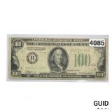 1934 $100 U.S. Federal Resereve Note New York