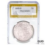 1890-O Morgan Silver Dollar PGA MS64+