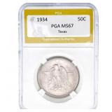 1934 Texas Half Dollar PGA MS67