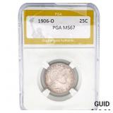 1906-O Barber Quarter PGA MS67