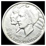 1936-S Arkansas Centennial Silver Half Dollar UNCI