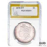 1878 8TF Morgan Silver Dollar PGA MS64+