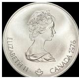 1976 Canada Silver 5 Dollars Montreal Olympics UNC