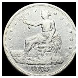 1873 Silver Trade Dollar NEARLY UNCIRCULATED