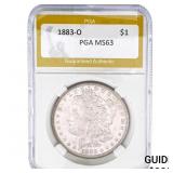 1883-O Morgan Silver Dollar PGA MS63