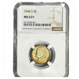 1944 Jefferson Nickel NGC MS67+