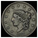 1837 Coronet Head Large Cent NEARLY UNCIRCULATED