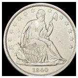1840 Seated Liberty Half Dollar CLOSELY UNCIRCULAT