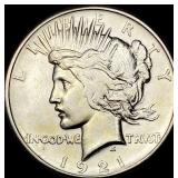 1921 Silver Peace Dollar CLOSELY UNCIRCULATED