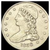 1838 Silver Half Dollar (Capped Bust) CLOSELY UNCI