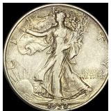 1938-D Silver Half Dollar Walking Liberty NEARLY U
