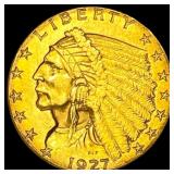 1927 Indian Head $2.50 Gold Quarter Eagle CLOSELY